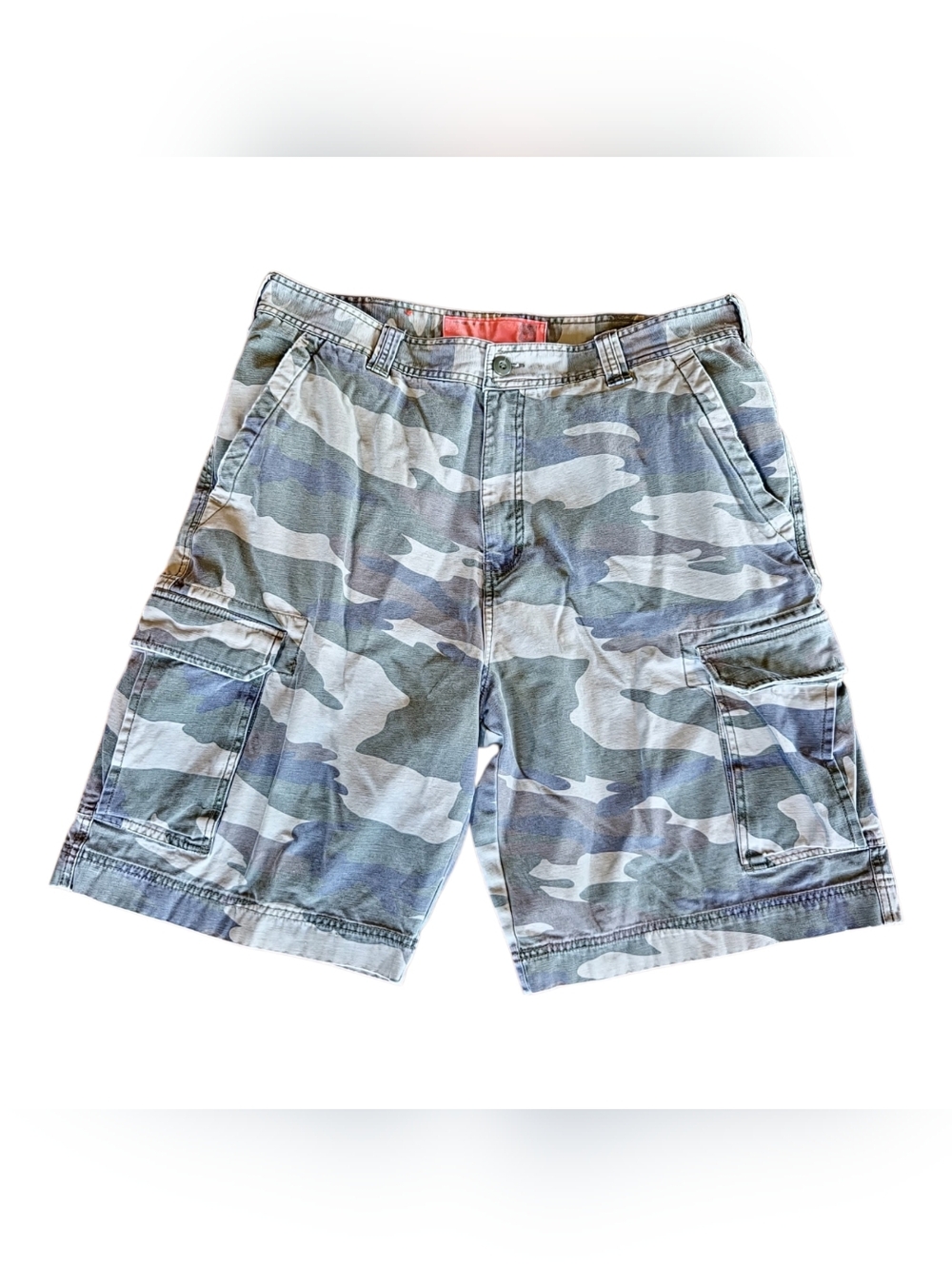 Vintage Y2k Mossimo Camouflage Cargo Utility Shorts Size 38 Skater Streetwear